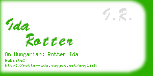 ida rotter business card